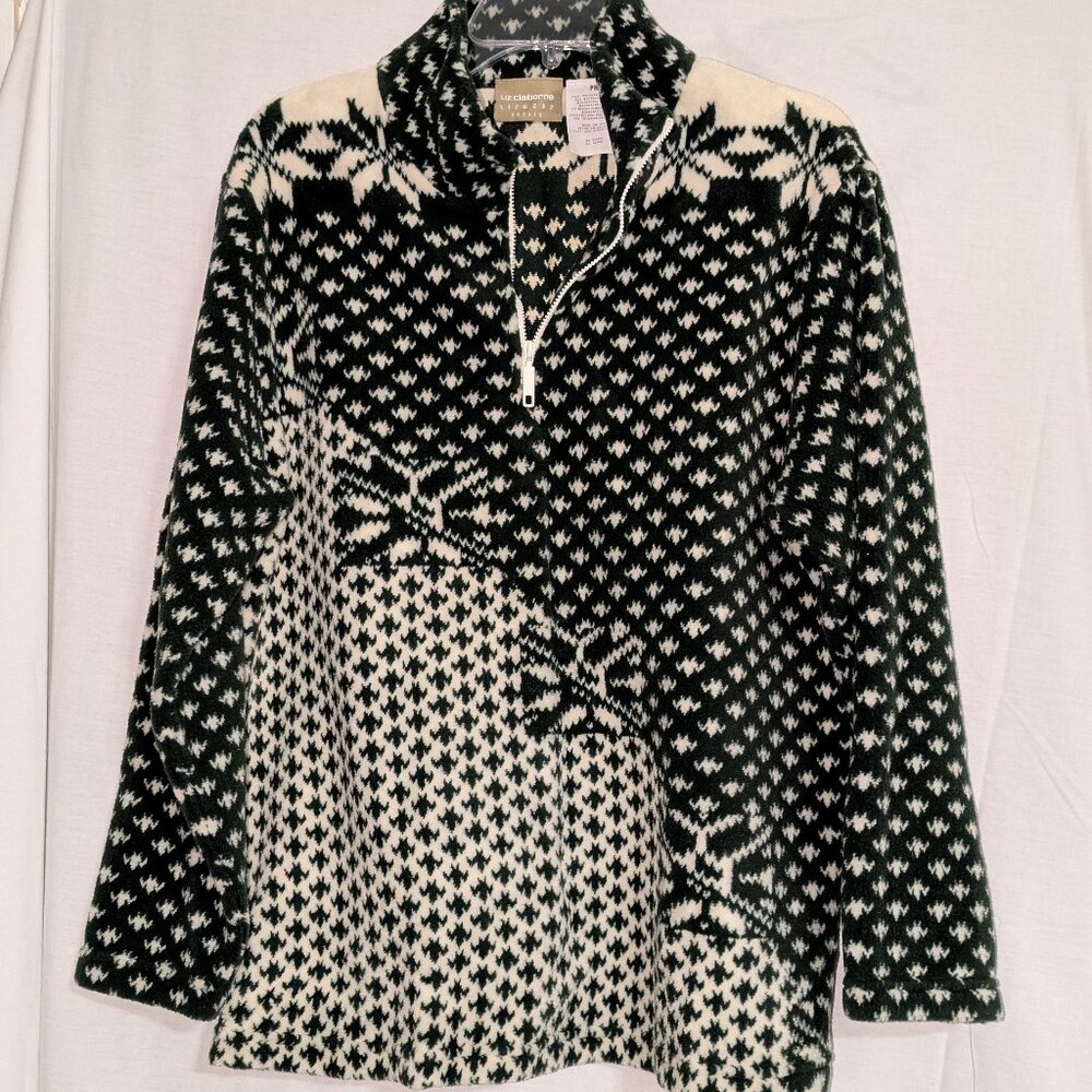 Liz Claiborne Half Zip Long Sleeve Sweater